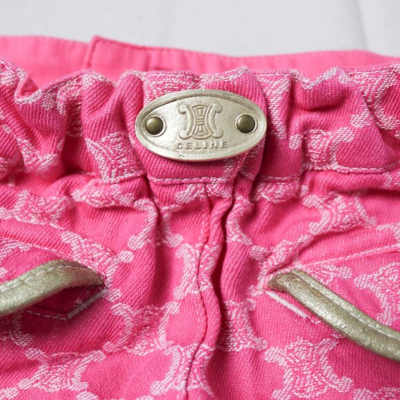 Rare Celine Monogram Logo Print Denim Skirt - Picture 6 of 7